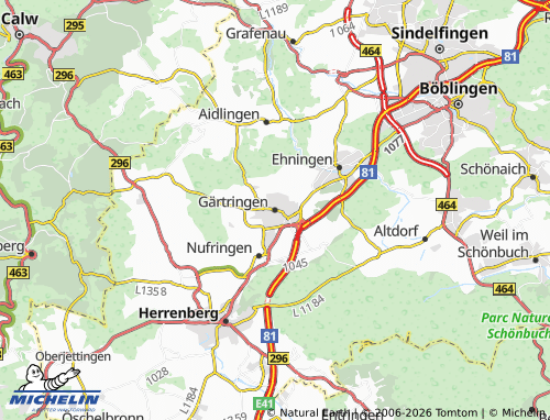 Mapa MICHELIN Gärtringen - ViaMichelin