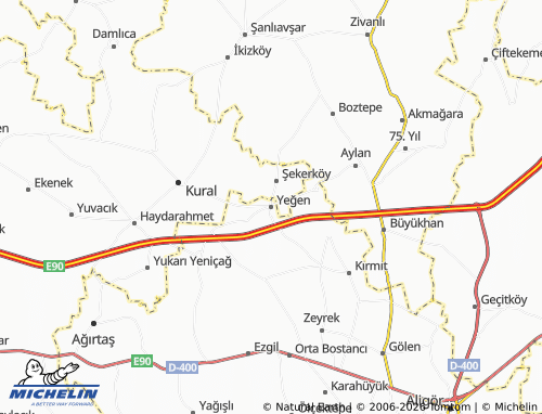 MICHELIN Yeğen map - ViaMichelin