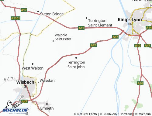 MICHELIN Terrington Saint John map - ViaMichelin