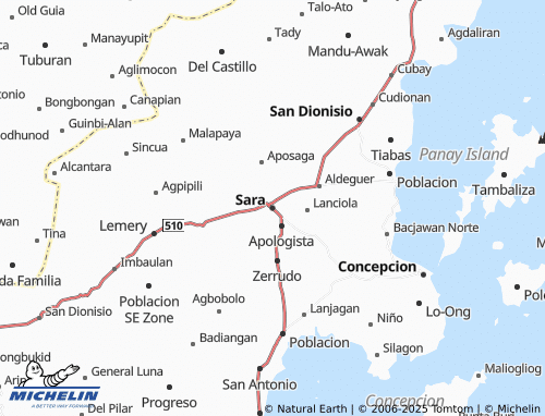 MICHELIN Sara map - ViaMichelin