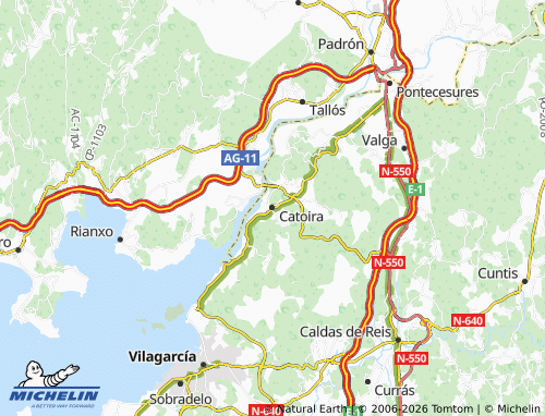 Mapa MICHELIN Catoira (San Miguel) - ViaMichelin