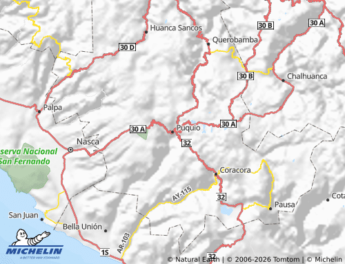 MICHELIN Lucanas map - ViaMichelin