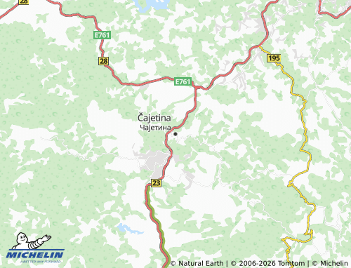 Mapa MICHELIN Čajetina - ViaMichelin
