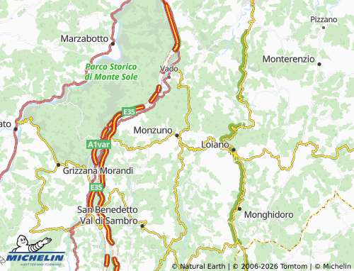 MICHELIN-Landkarte Monzuno - ViaMichelin