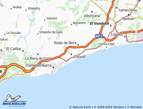 Mappa MICHELIN Creixell - ViaMichelin
