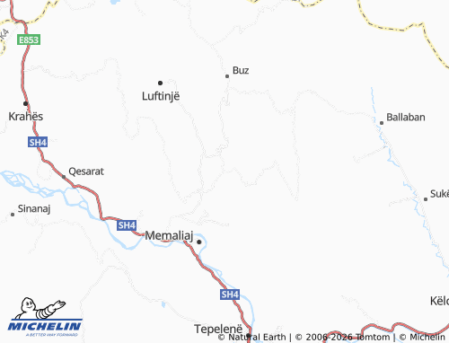 Mappa MICHELIN Tosk-Matalloz - ViaMichelin
