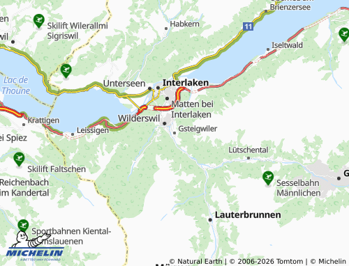 MICHELIN-Landkarte Gsteigwiler - ViaMichelin