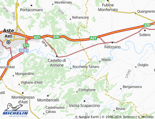 Mappa MICHELIN Cerro Tanaro - ViaMichelin