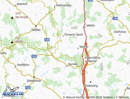 Mappa MICHELIN Střezimíř - ViaMichelin