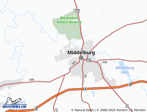 Kaart MICHELIN Middelburg Extension 23 - ViaMichelin