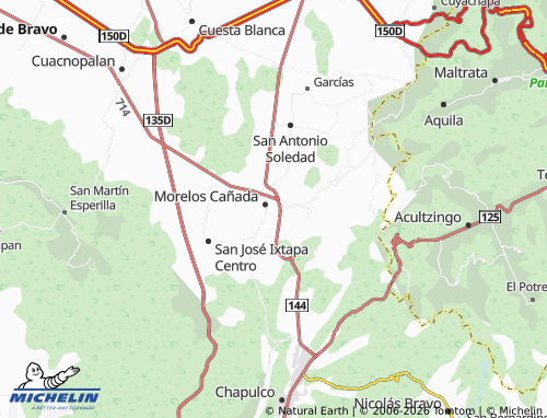 Kaart MICHELIN La Cruz - ViaMichelin