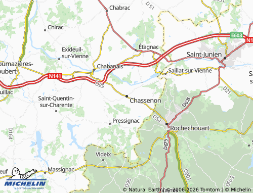 Mapa MICHELIN Chassenon - ViaMichelin