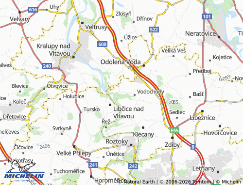 Mapa MICHELIN Máslovice - ViaMichelin