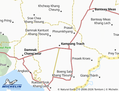 Mapa MICHELIN Kampong Trach - ViaMichelin