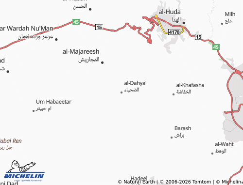 Carte MICHELIN al-Dahya' - ViaMichelin