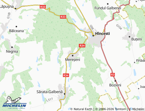 Mapa MICHELIN Mereșeni - ViaMichelin
