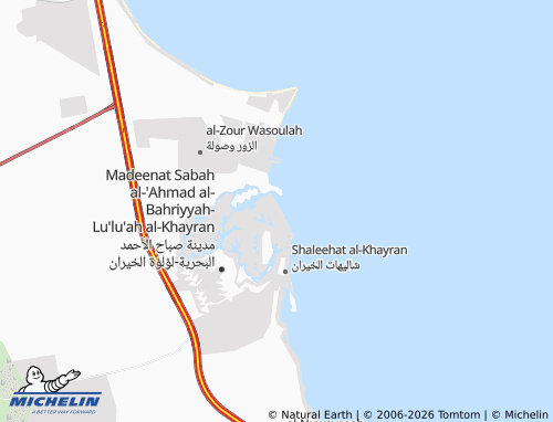 MICHELIN Az Zour Chalets Block 1 map - ViaMichelin