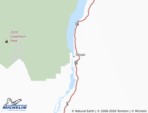 Kaart MICHELIN Slocan - ViaMichelin