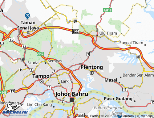 Mappa MICHELIN Taman Mount Austin - ViaMichelin