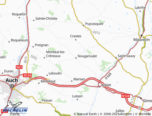 MICHELIN Nougaroulet map - ViaMichelin