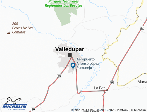 Mapa MICHELIN Guatapuri - ViaMichelin