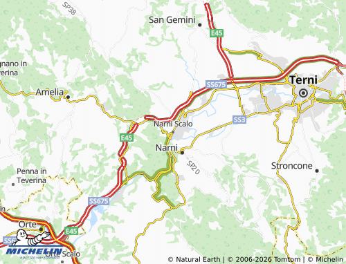 Carte MICHELIN Narni Scalo - ViaMichelin