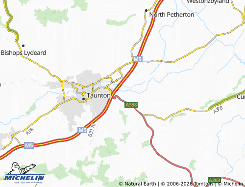 Carte MICHELIN Ruishton - ViaMichelin