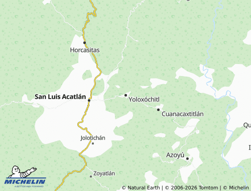 MICHELIN Yoloxóchitl map - ViaMichelin