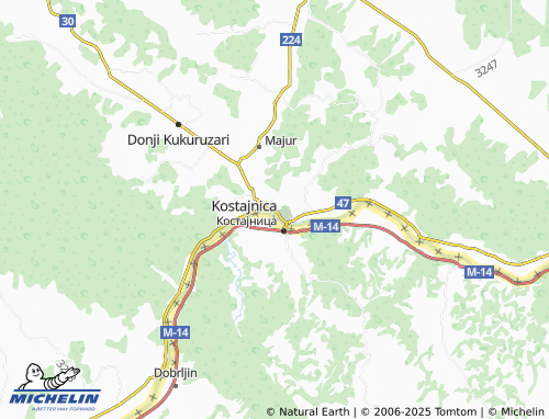 MICHELIN Hrvatska Kostajnica map - ViaMichelin