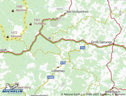 MICHELIN-Landkarte Bruderndorferwald - ViaMichelin