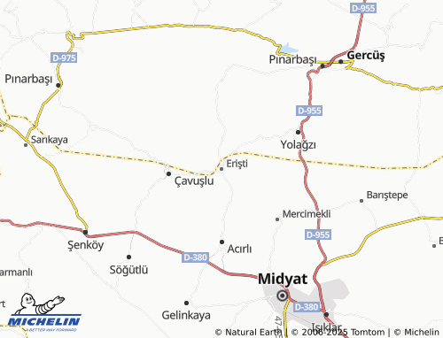 MICHELIN Erişti map - ViaMichelin