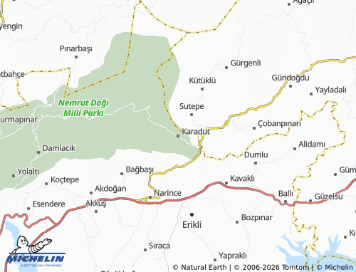 MICHELIN Karadut map - ViaMichelin