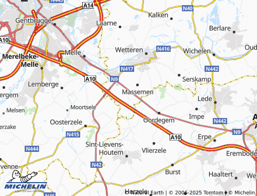Mapa MICHELIN Westrem - ViaMichelin
