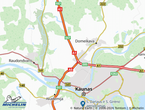 MICHELIN Giraitė map - ViaMichelin