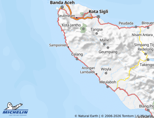 MICHELIN Aceh Jaya map - ViaMichelin