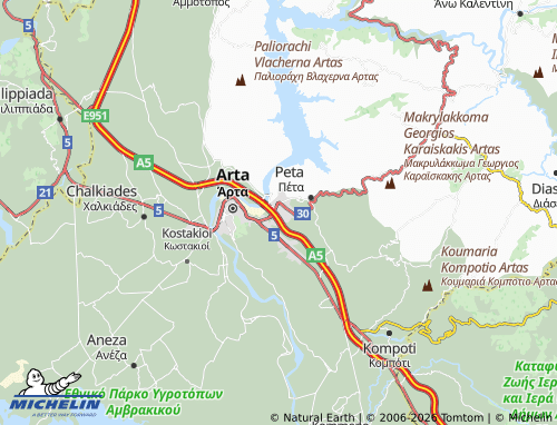 MICHELIN Agios Dimitrios map - ViaMichelin
