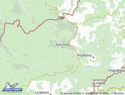 MICHELIN-Landkarte Agua Zarca - ViaMichelin