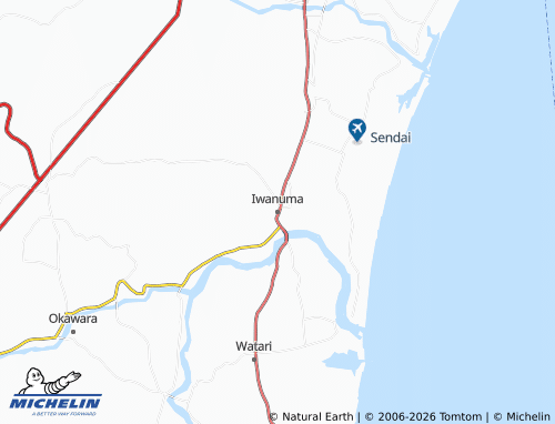 Kaart MICHELIN Iwanuma - ViaMichelin