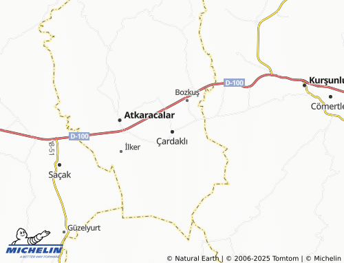 MICHELIN Çardaklı map - ViaMichelin