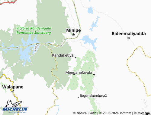 Mappa MICHELIN Kandaketiya - ViaMichelin