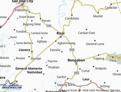 MICHELIN Cabucbucan map - ViaMichelin