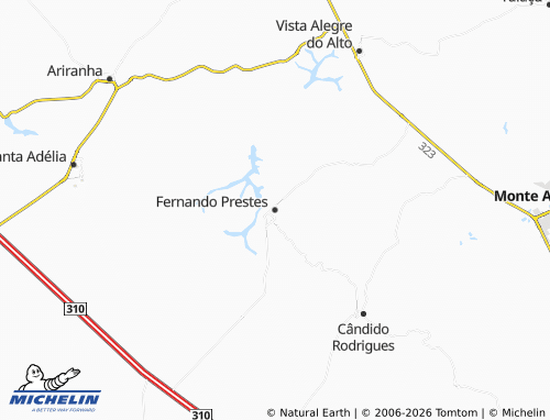 Mappa MICHELIN Fernando Prestes - ViaMichelin