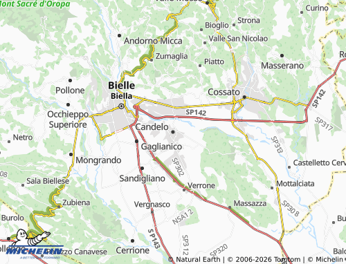 Mapa MICHELIN Candelo - ViaMichelin