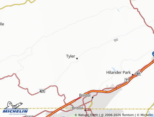 Mappa MICHELIN Tyler - ViaMichelin