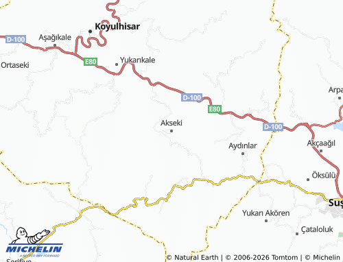 MICHELIN Akseki map - ViaMichelin