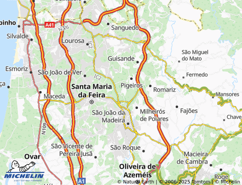 MICHELIN Nadais map - ViaMichelin