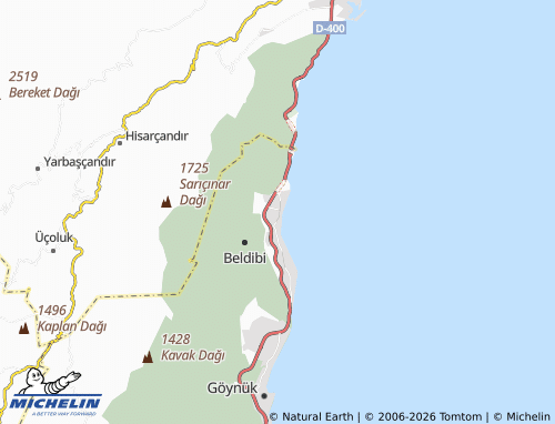 Mappa MICHELIN Beldibi Bahçecik - ViaMichelin