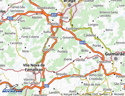 MICHELIN Portela map - ViaMichelin