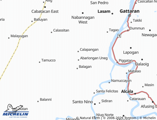 MICHELIN Abariongan Uneg map - ViaMichelin