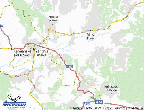 MICHELIN Nyzhnie Bolotne map - ViaMichelin